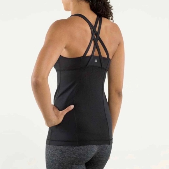 Lululemon Energy Tank Midnight Iris Luxtreme Cross Back Tank Top Size 8 Women - Picture 5 of 7
